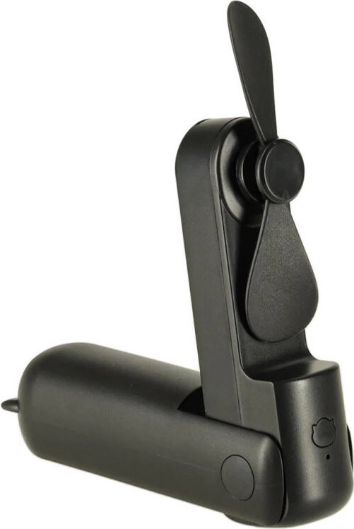 KIK KX3075 Ventilátor skládací, USB, 1200 mAh, USB-C, černý