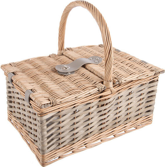 ORION Koš s víkem piknik proutí/bavlna