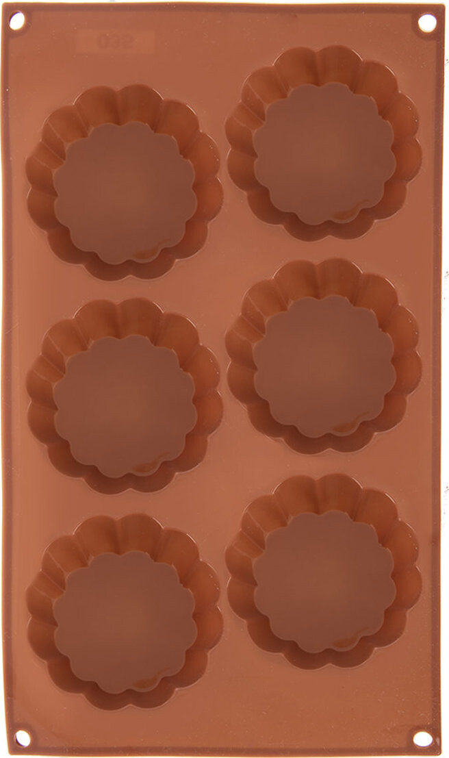 ORION Forma na košíčky 6 hnědá silikon