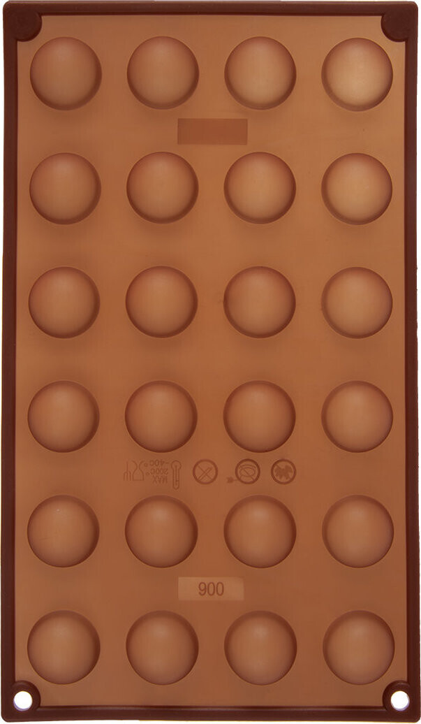 ORION Forma na polokoule 24 hnědá silikon