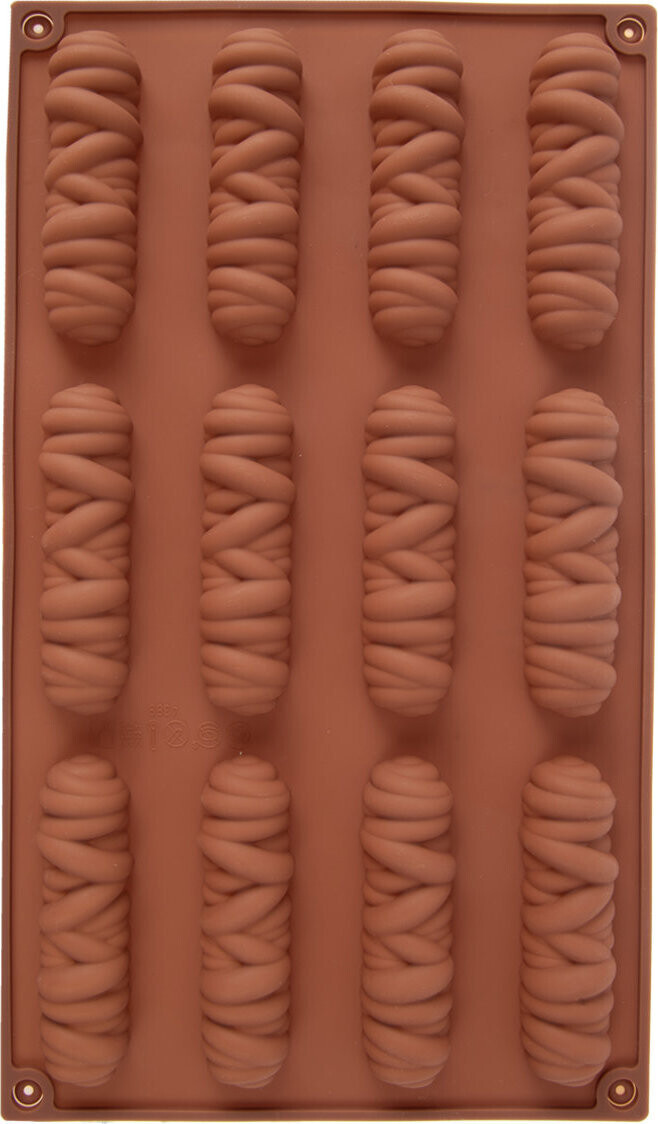 ORION Forma na tyčinky kulaté 12 hnědá silikon