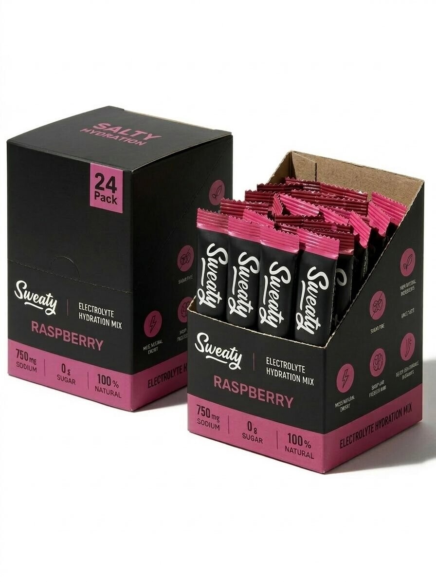 SWEATY Electolyte Hydration Mix 24 × 6 g malina