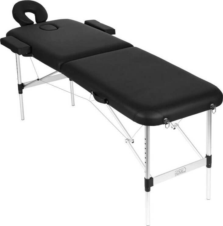 ModernHome BM2724 Hliníkové masážní lehátko, 2 segmenty, 250 kg, 186 cm, černé