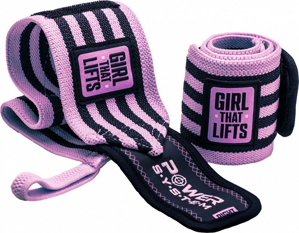 Power System Wrist Wraps GTL růžové