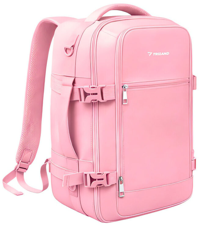 Trizand 27658 Cestovní batoh do letadla 20 l, 40 × 25 × 20 cm, růžový