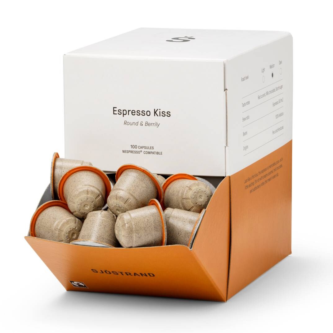 Kapsule do kávovaru ESPRESSO KISS, sada 100 ks, Sjöstrand