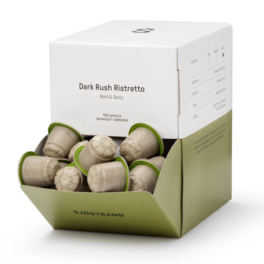 Kapsule do kávovaru DARK RUSH RISTRETTO, sada 100 ks, Sjöstrand