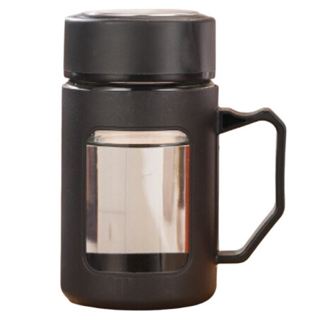 Livefy hrnček na kávu a čaj Linea 500 ml, čierny