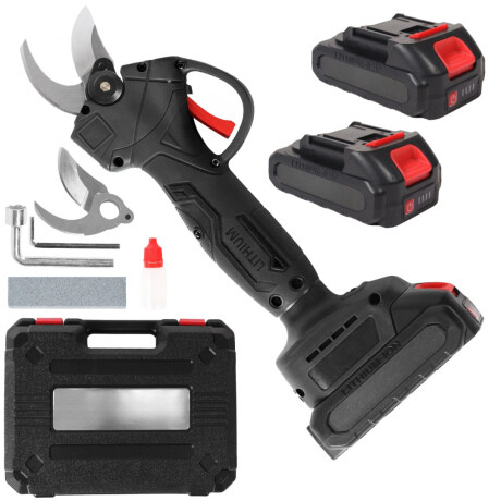 MG GardenCut záhradné akumulátorové nožnice na konáre, čierne / červené