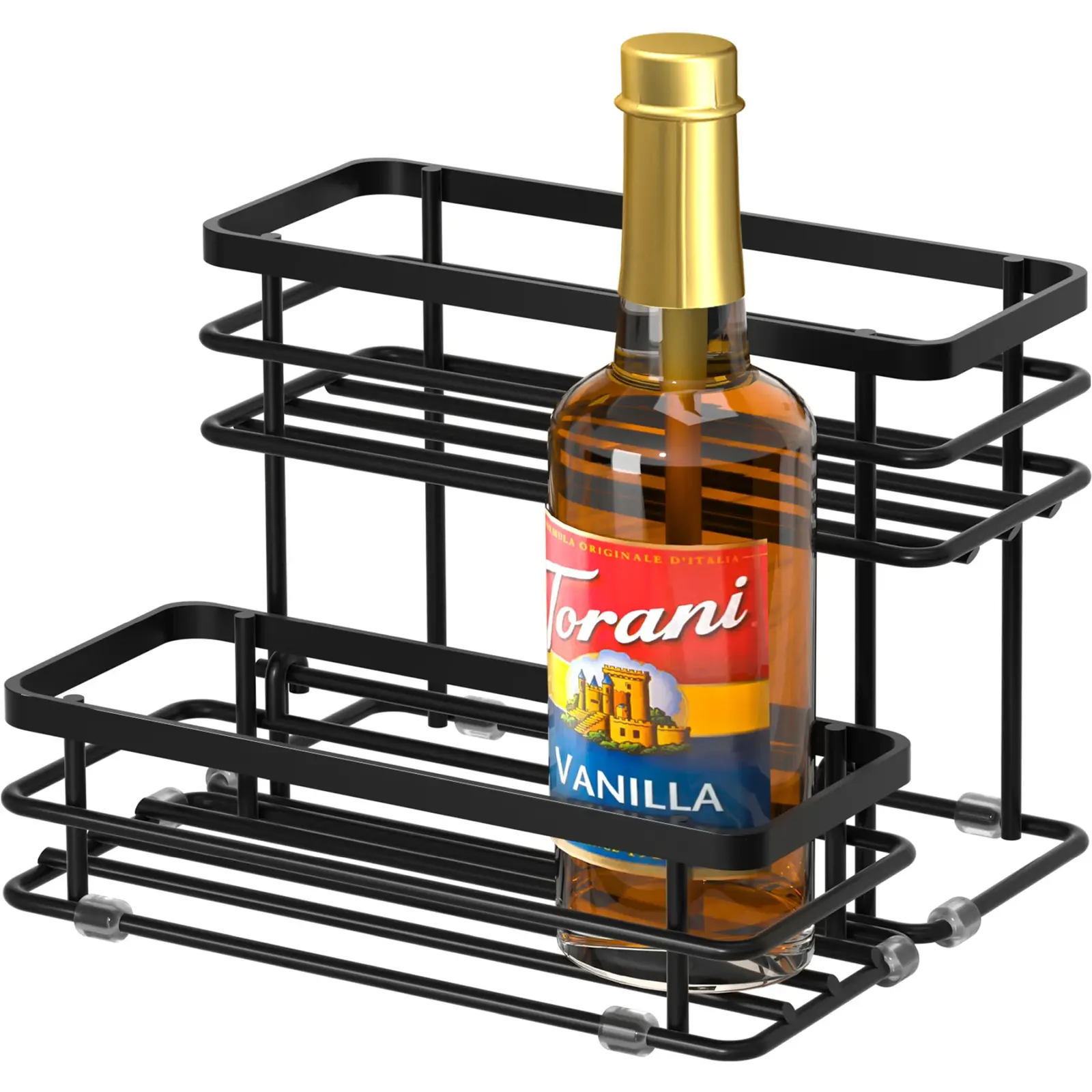 Drátěná kuchyňská police Houseland Sibo černá