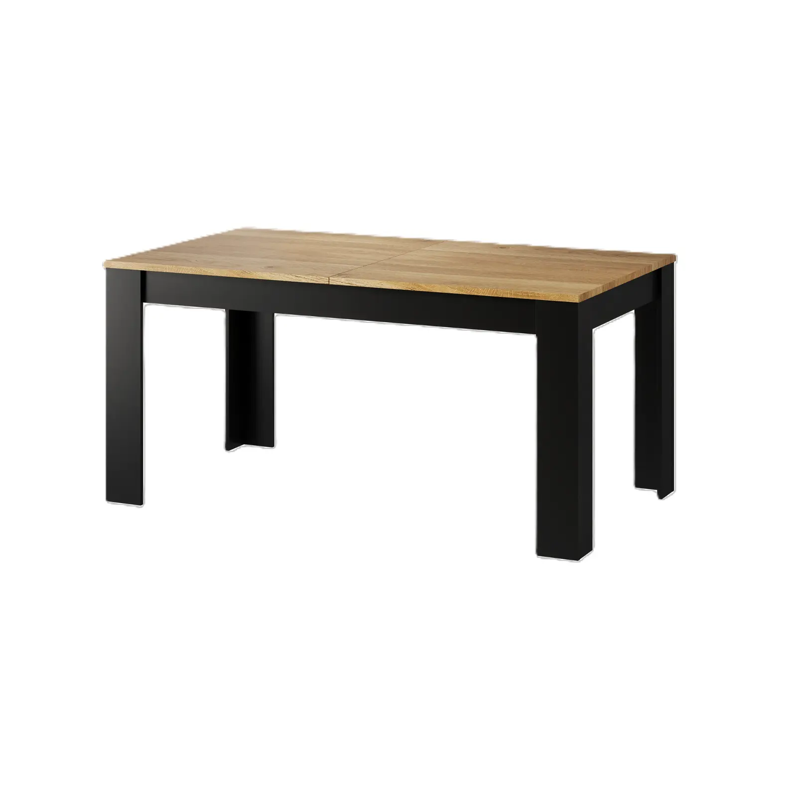 Jídelní rozkládací stůl Verita 160/240 cm černý/dub přírodní