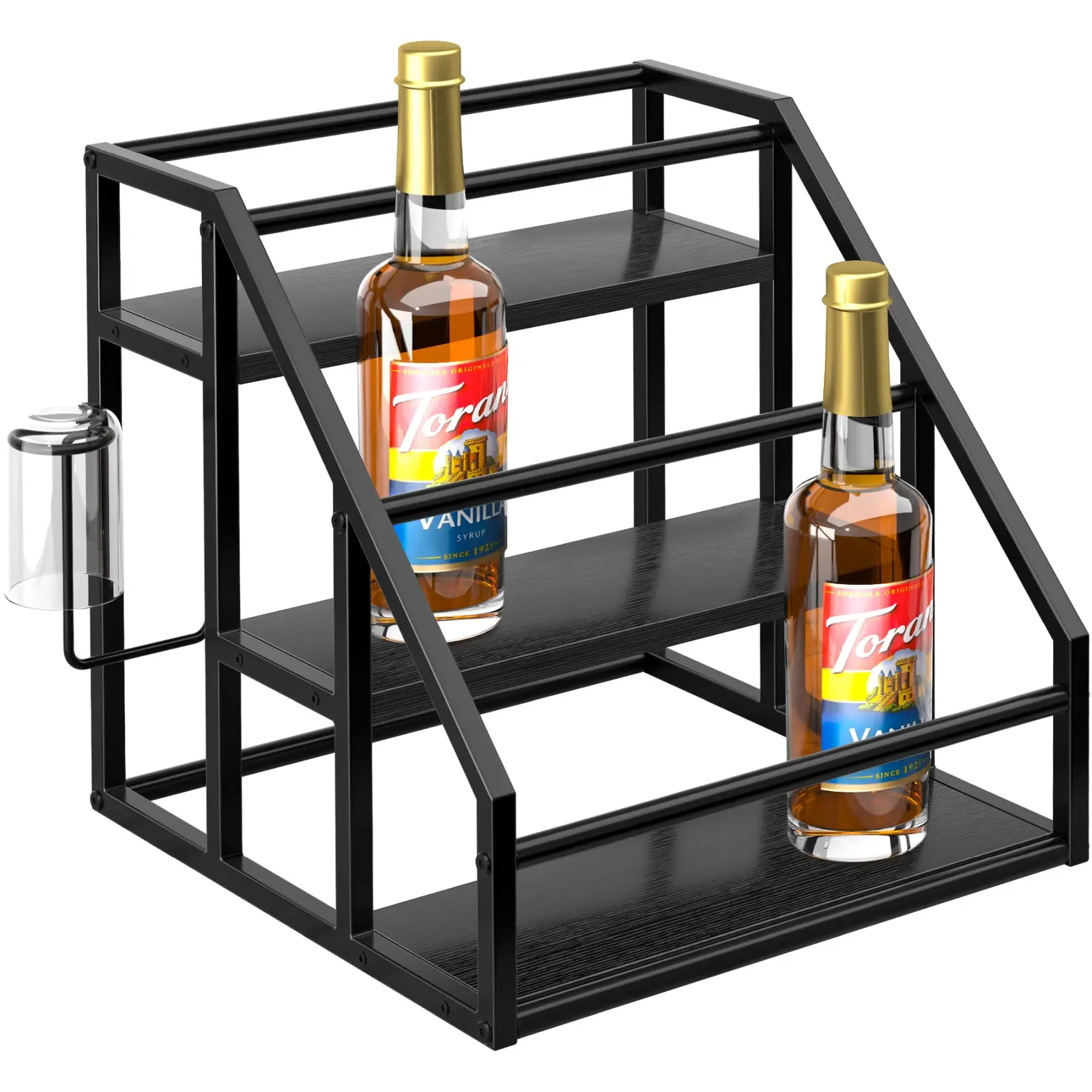 Kuchyňská police Houseland Zita černá