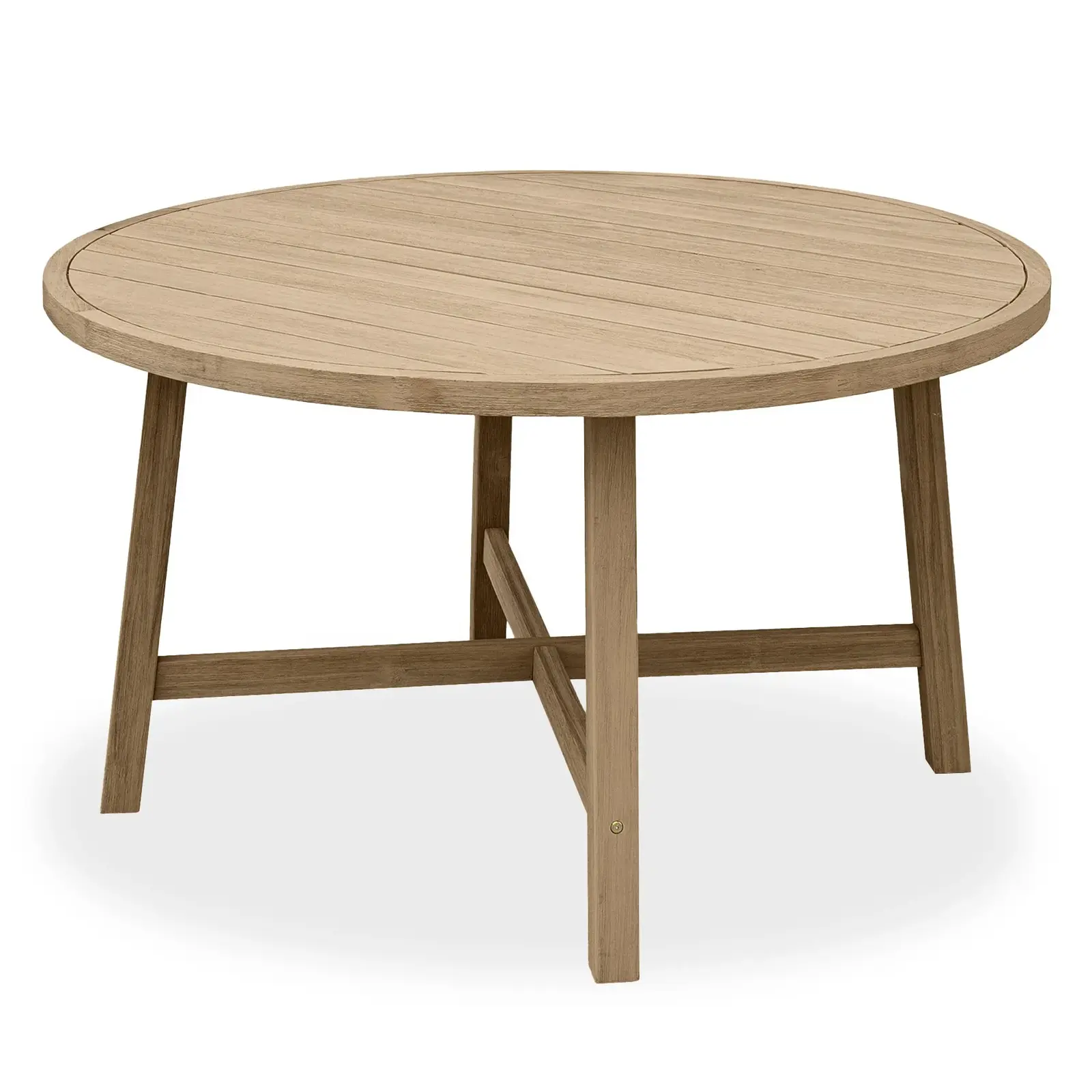 Kulatý zahradní stůl Castello 130 cm z masivu akáciové dřevo/teak