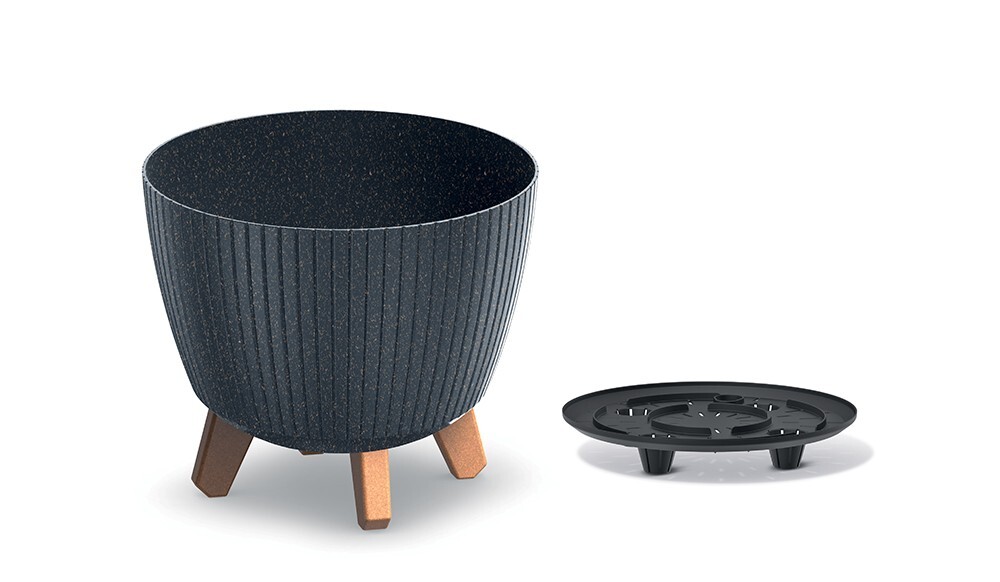 Květináč LAMIAL ECO WOOD antracitový