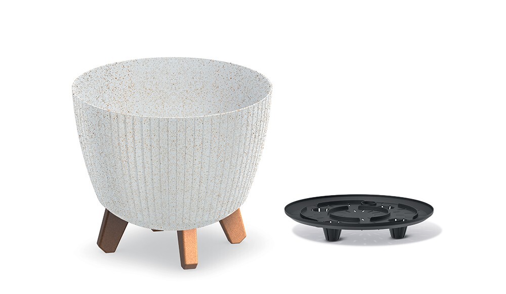 Květináč LAMIAL ECO WOOD bílý