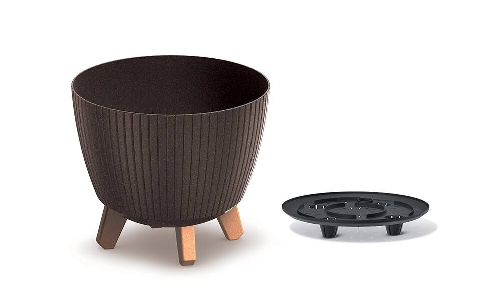 Květináč LAMIAL ECO WOOD kávový