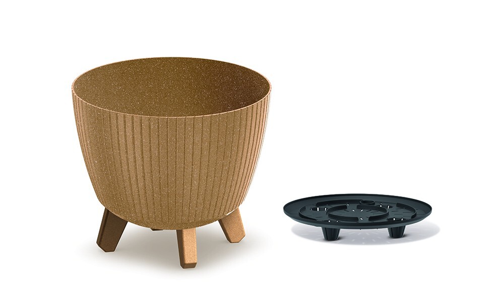 Květináč LAMIAL ECO WOOD natural hnědá