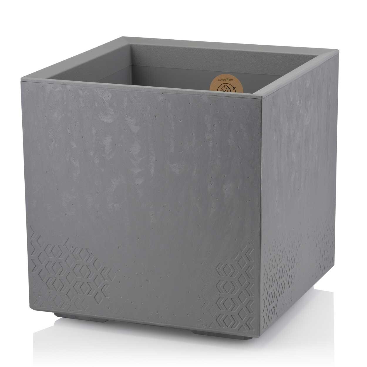 Květináč na kolečkách BETONIQUE 39x39,4 cm šedý beton