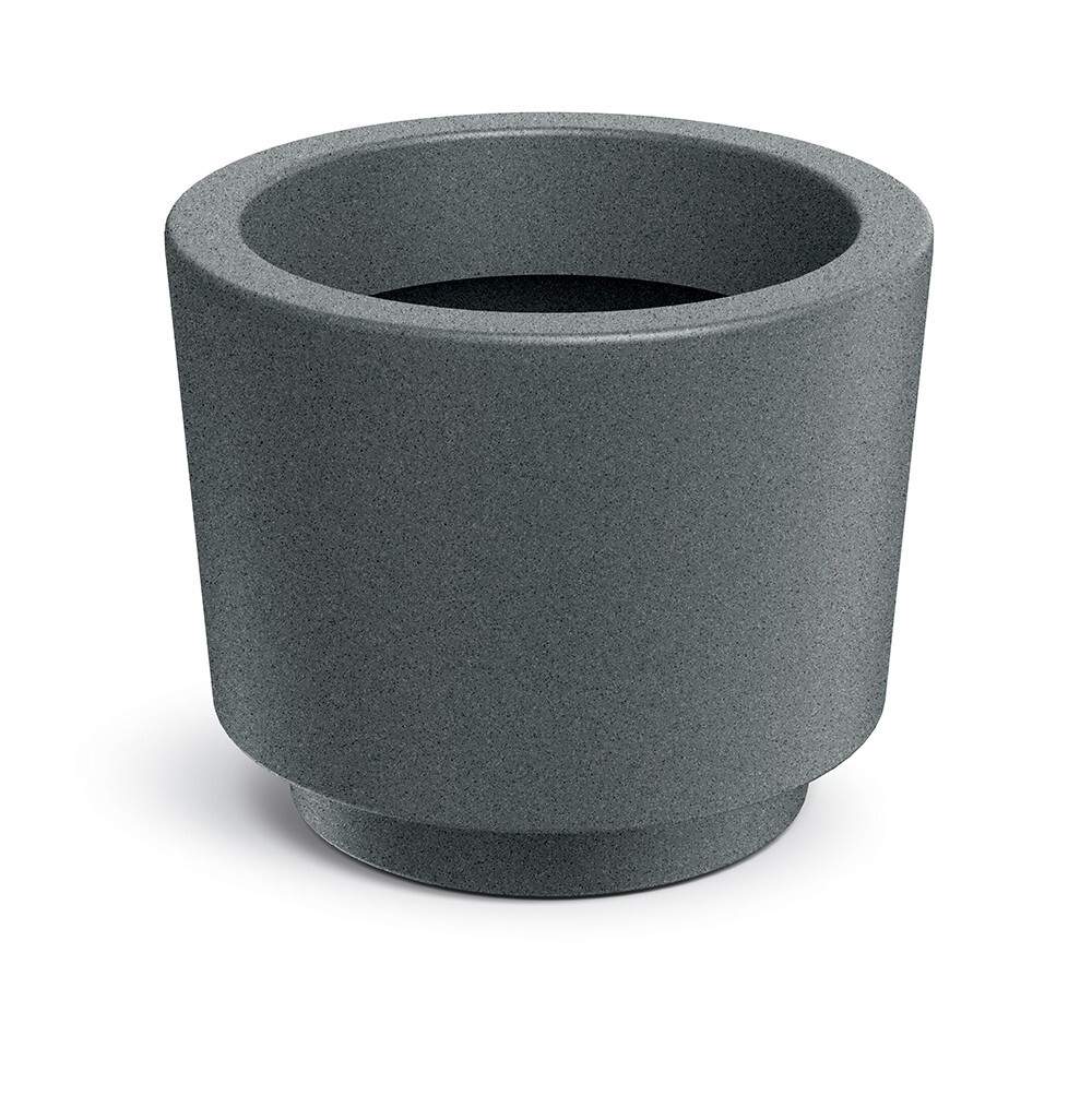 Květináč SPLITOS ROUND granitově šedý
