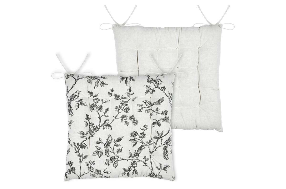 Oboustranný podsedák na židli Clarine 38x38 cm krémový