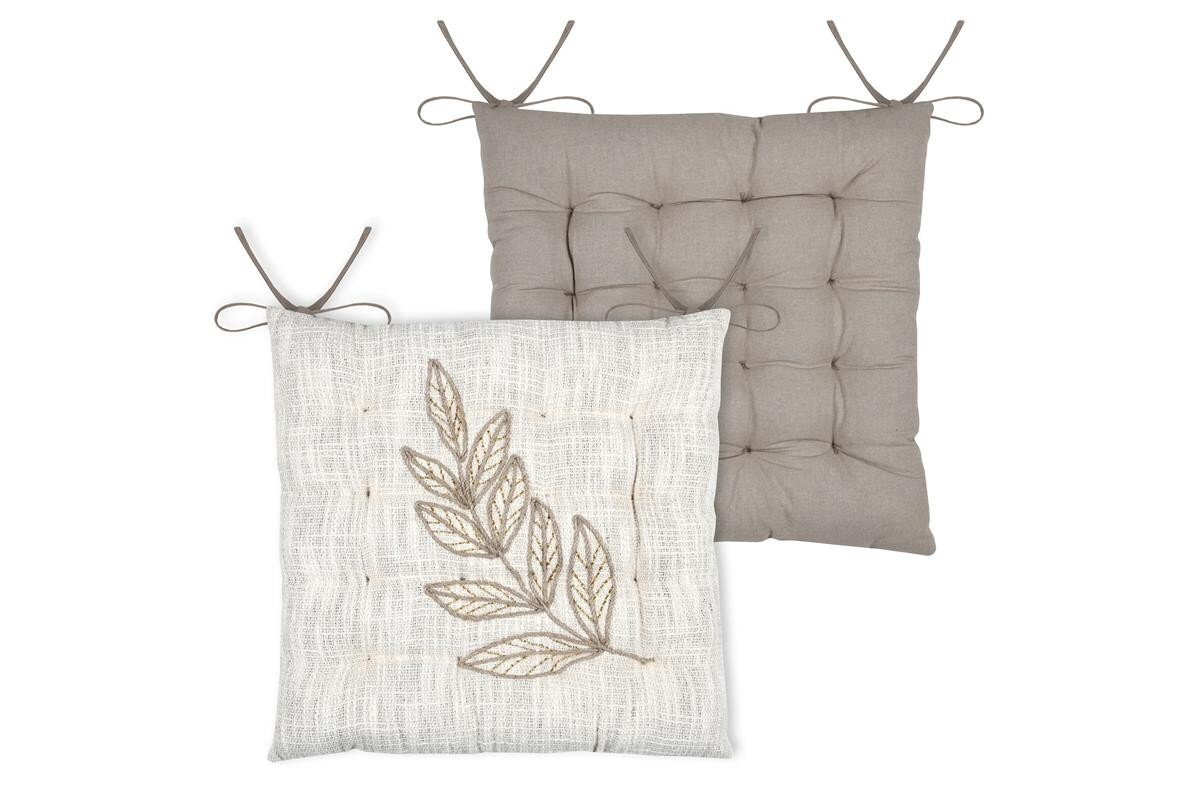 Oboustranný podsedák na židli Hemera 38x38 cm béžový