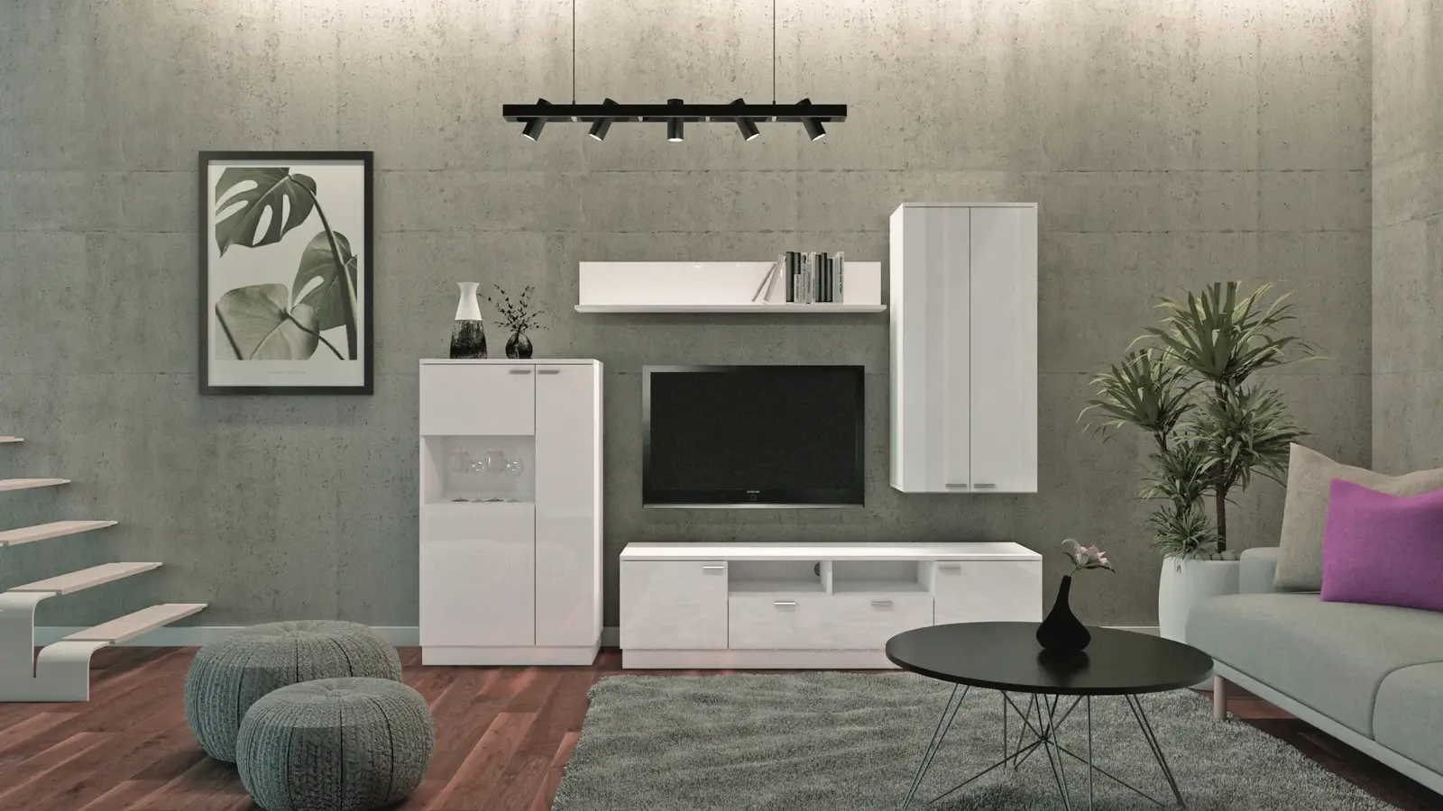 Obývací stěna Kloss bílá