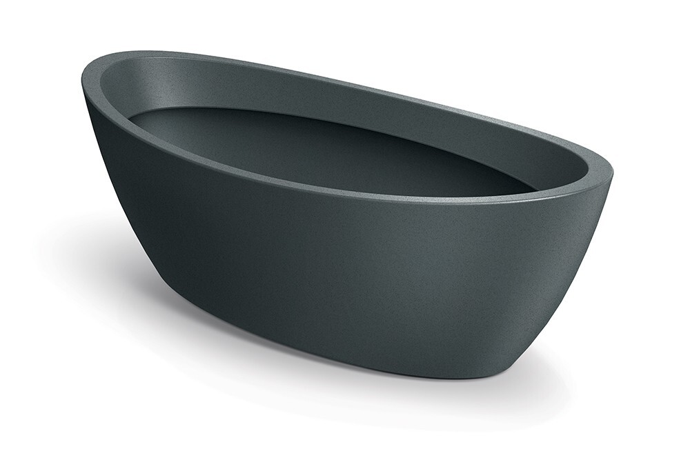 Plastový květináč ARIAS OVAL grafitový