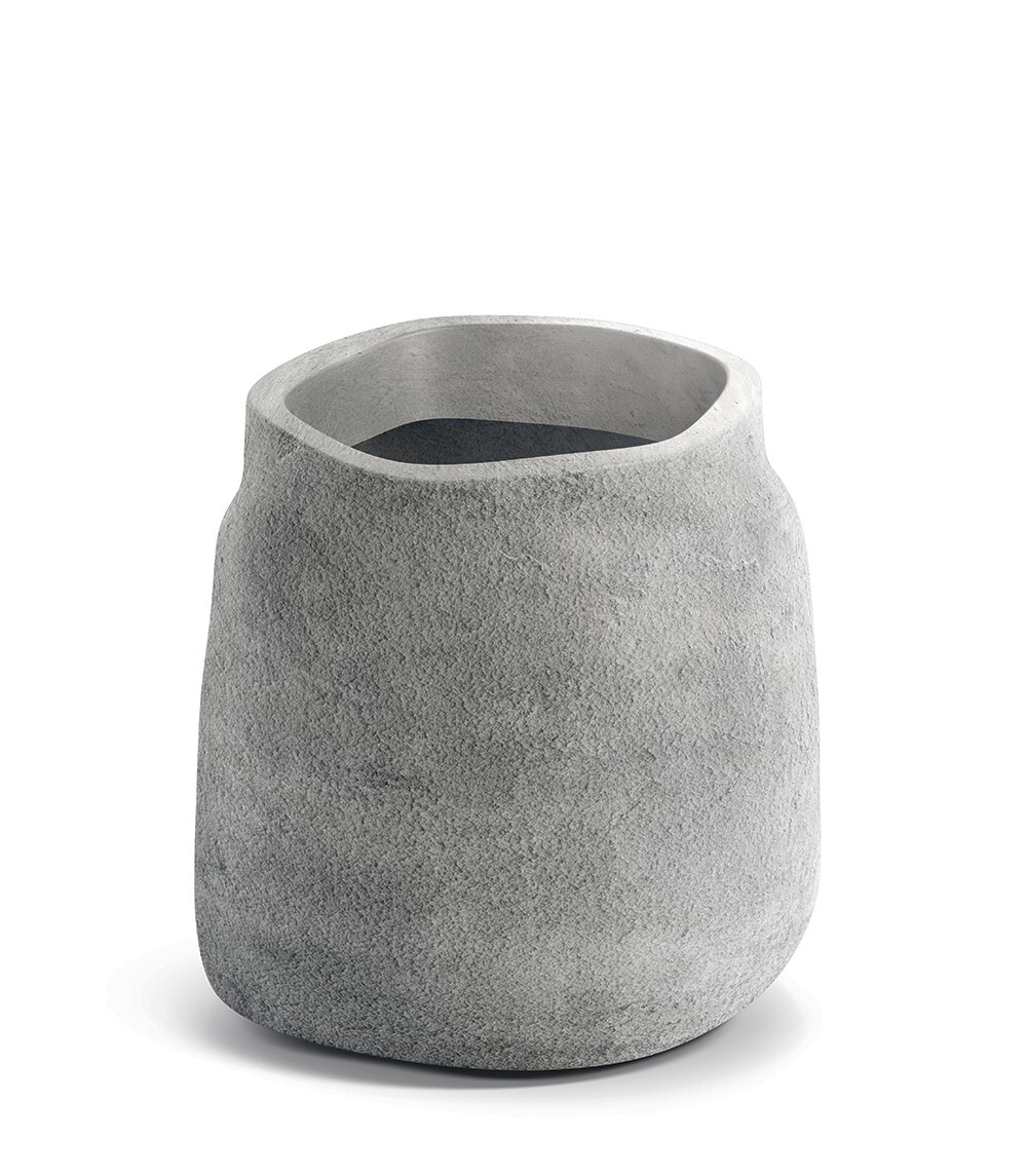 Plastový květináč BOGELOS betonově šedý