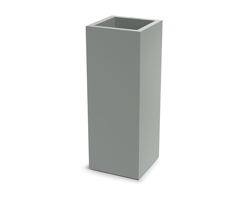 Plastový květináč CUBLASO SQUARE SLIM 29 cm betonová šedý