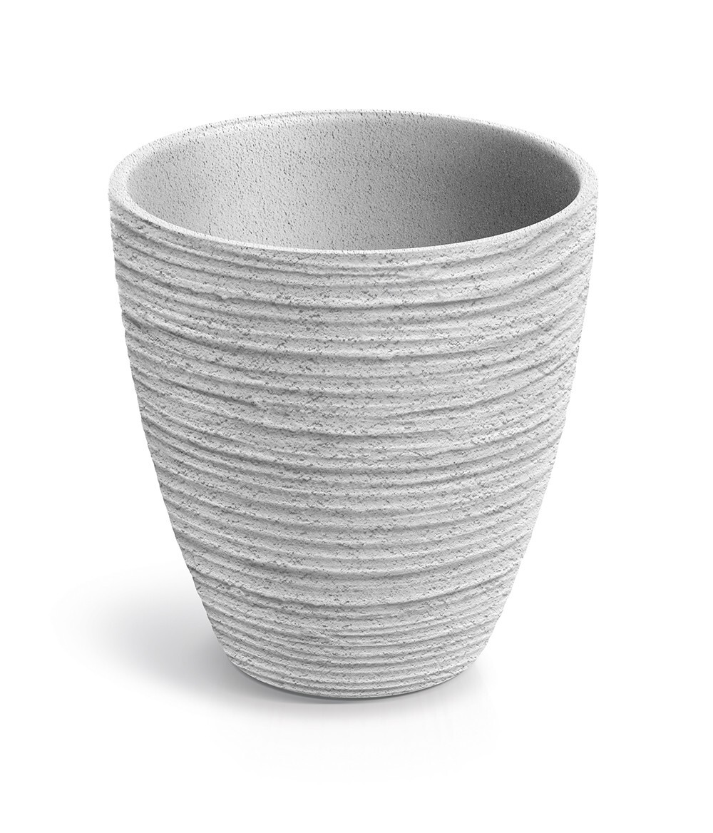 Plastový květináč DEFORAS betonově šedý