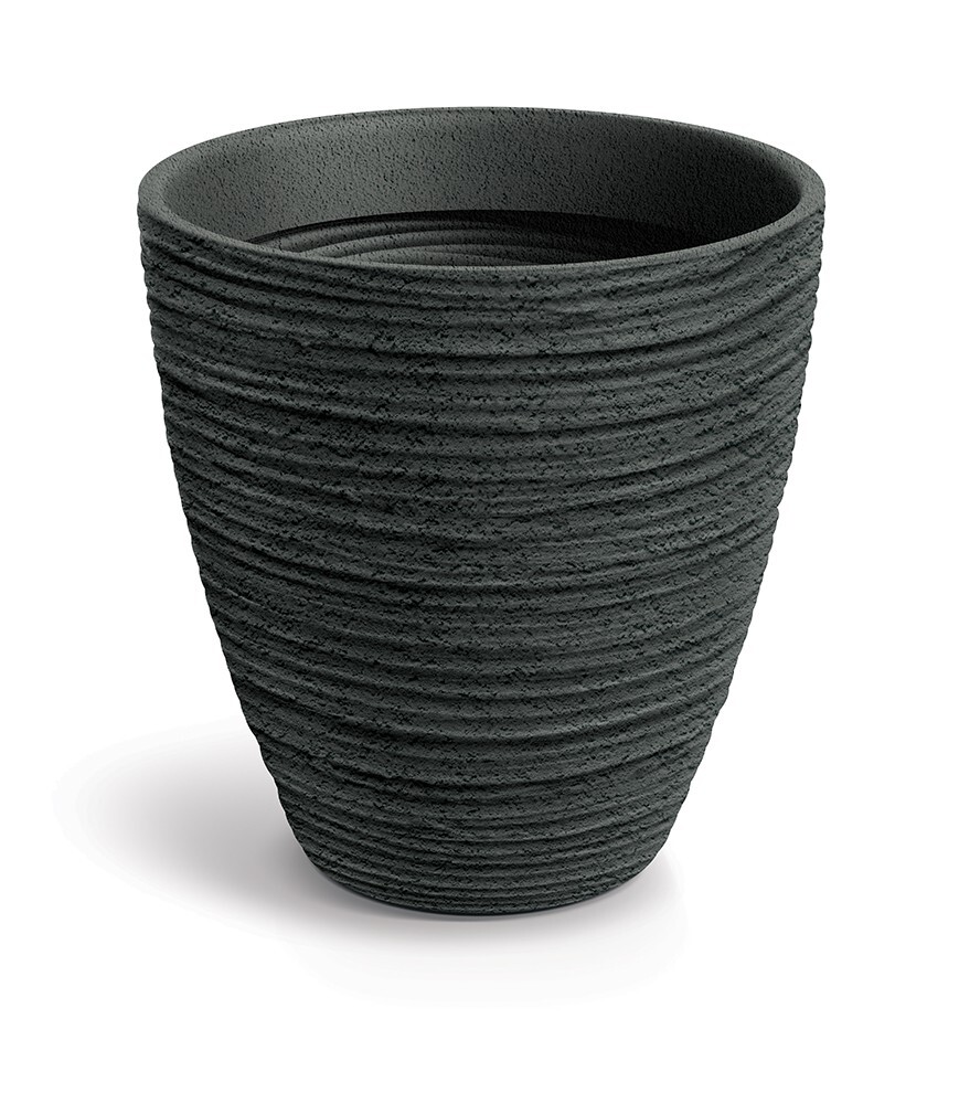Plastový květináč DEFORAS I. tmavě šedý
