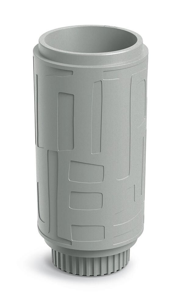 Plastový květináč FOLKAS ROUNDOS HIGH betonově šedý