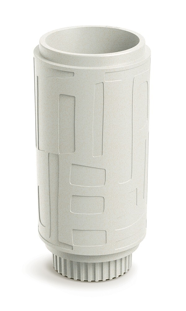 Plastový květináč FOLKAS ROUNDOS HIGH pískový