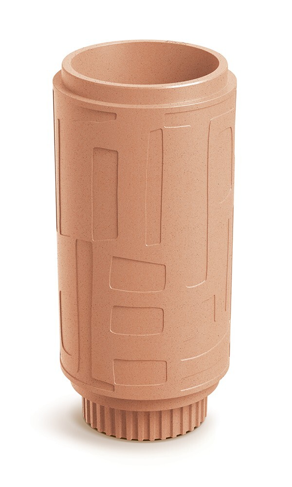 Plastový květináč FOLKAS ROUNDOS HIGH terakota