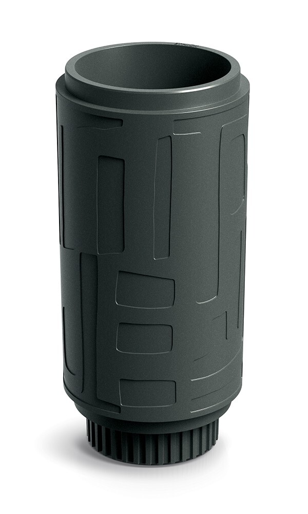 Plastový květináč FOLKAS ROUNDOS HIGH tmavě šedý