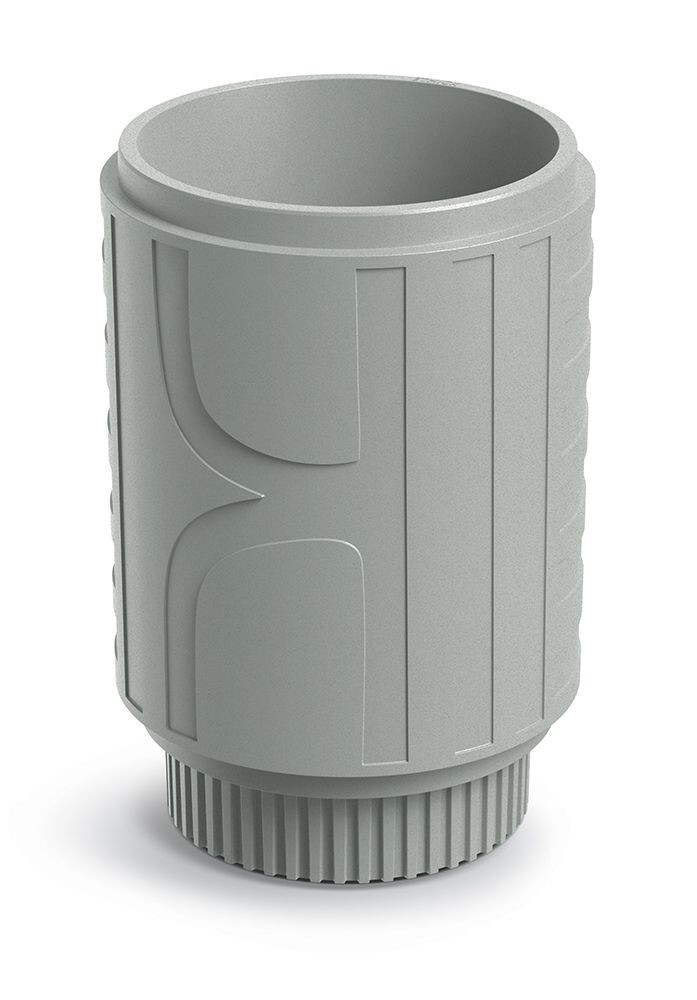 Plastový květináč FOLKAS ROUNDOS MIDL 40 cm betonově šedý