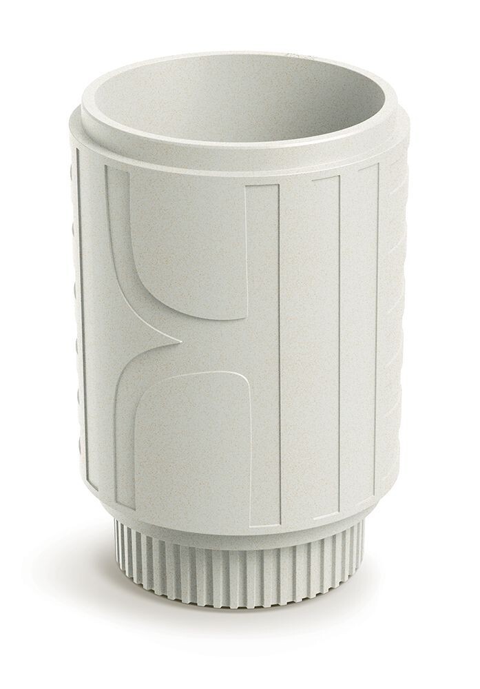 Plastový květináč FOLKAS ROUNDOS MIDL 40 cm pískový