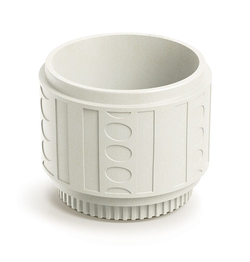 Plastový květináč FOLKAS ROUNDOS pískový