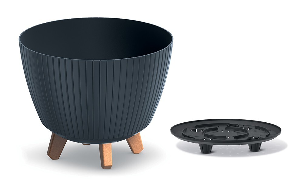 Plastový květináč LAMIAL antracitový