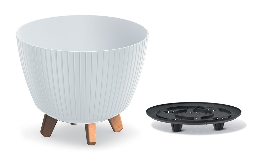 Plastový květináč LAMIAL bílý