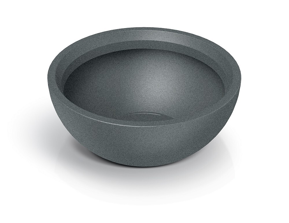 Plastový květináč MOLIOS BOWLS granitově šedý