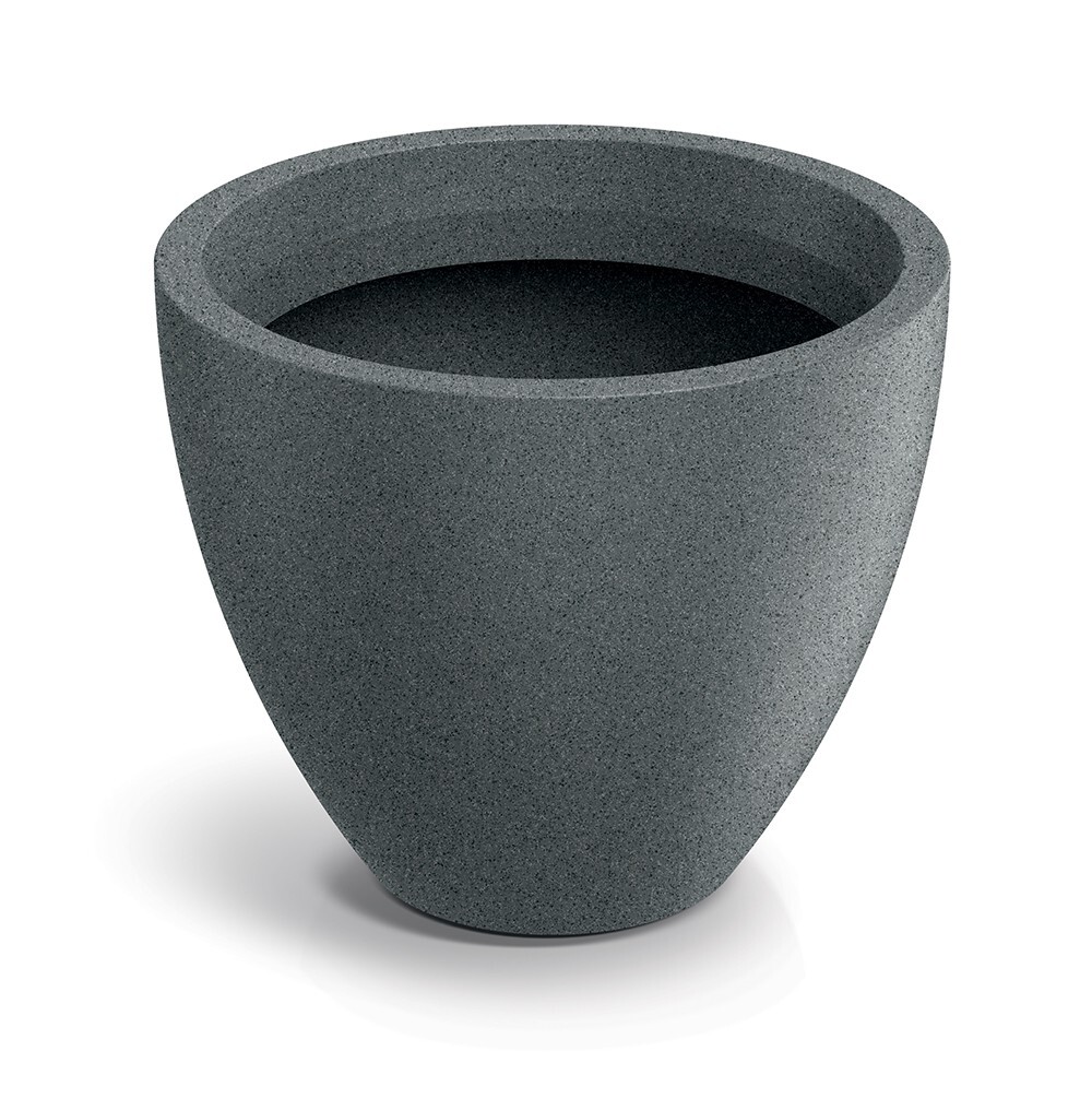 Plastový květináč MOLIOS ROUNDAS granitově šedý