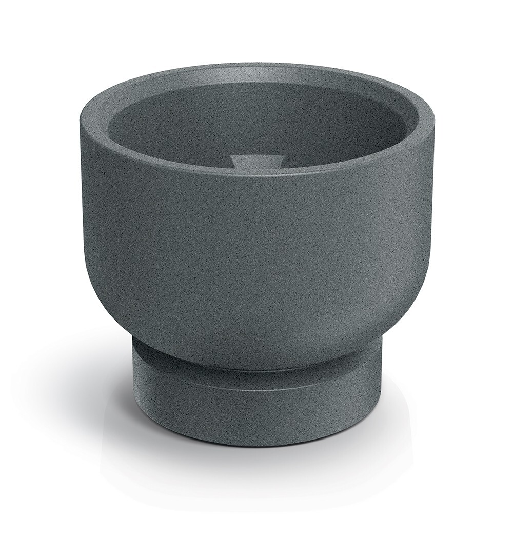 Plastový květináč MOLTAS BASE ROUND 40 cm granitově šedý