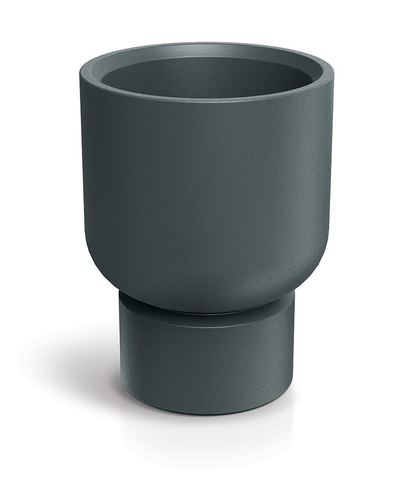 Plastový květináč MOLTAS BASE ROUND MIDL 40 cm grafitový