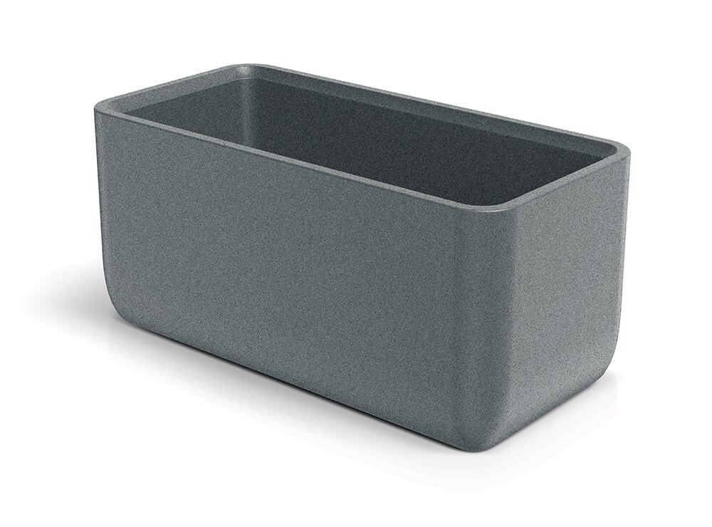 Plastový květináč MOLTAS CASE 80 cm granitově šedý