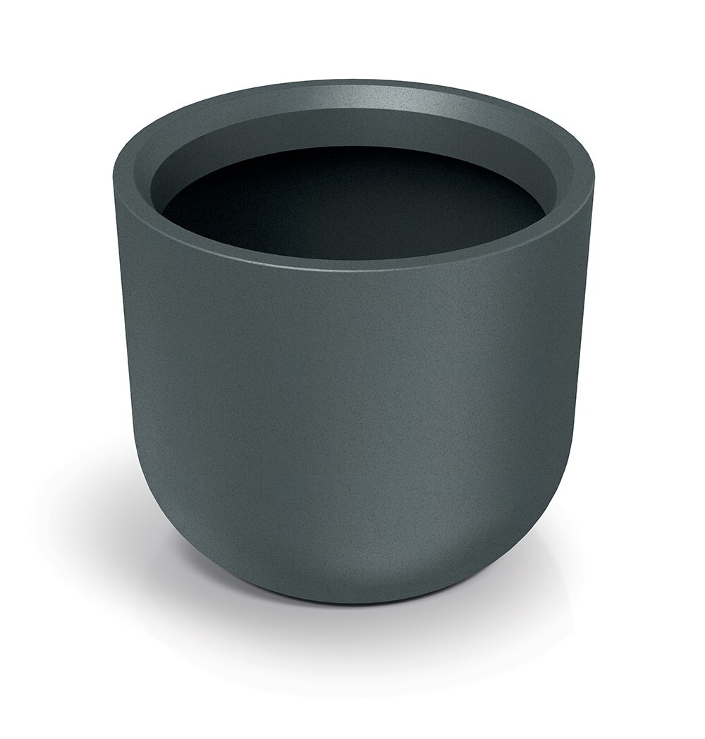 Plastový květináč MOLTAS ROUND HIGH grafitový