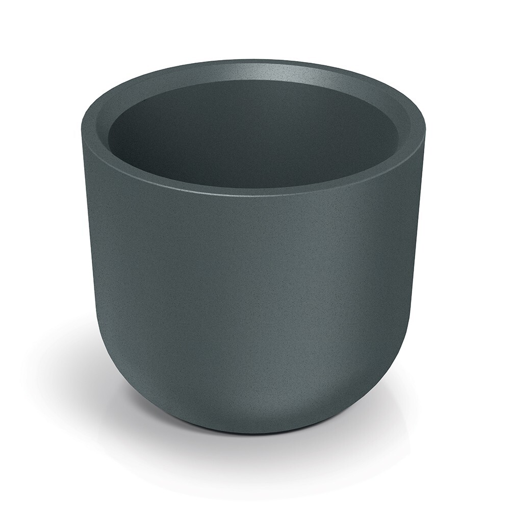 Plastový květináč MOLTAS ROUND HIGH I grafitový
