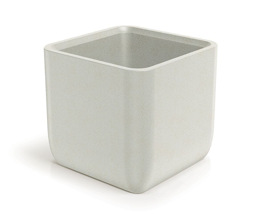 Plastový květináč MOLTAS SQUARE pískový