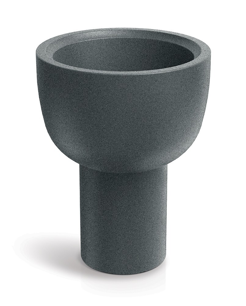 Plastový květináč MOLTAS VESSEL 40 cm granitově šedý