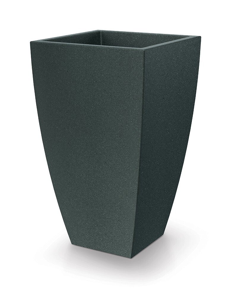 Plastový květináč MOODAS SQUARE černý granit